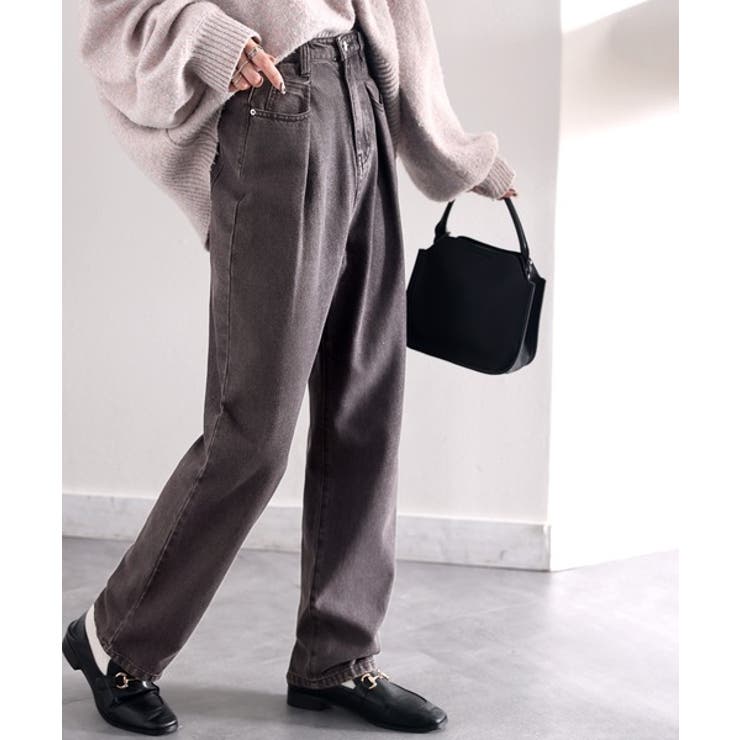 深めのタックが印象的なウエストタックハイウエストデニム＆チノセミワイドパンツ≪S… | Classical Elf  | 詳細画像11 