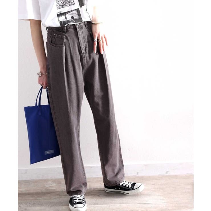 深めのタックが印象的なウエストタックハイウエストデニム＆チノセミワイドパンツ≪S… | Classical Elf  | 詳細画像13 