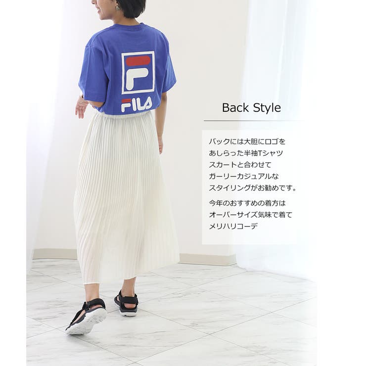 FILA 半袖Tシャツとスカートセット Lサイズ FILA フィラ ロゴ刺繍Tシャツ[品番：WZ000003428]｜Classical Elf