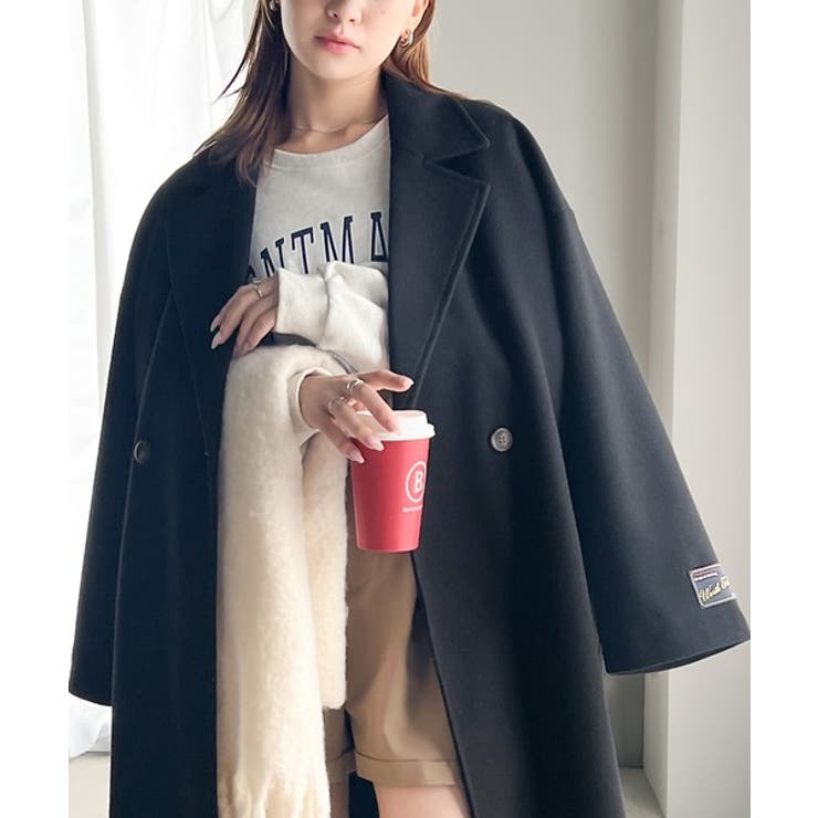 定番、レトロシルエット。ダブルテーラードロングコート | Classical Elf  | 詳細画像17 