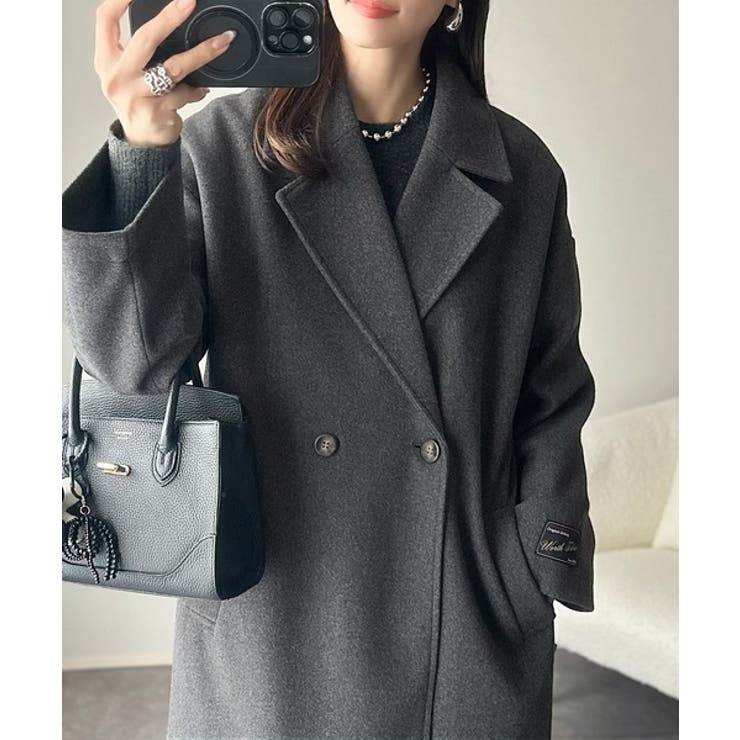 定番、レトロシルエット。ダブルテーラードロングコート | Classical Elf  | 詳細画像20 