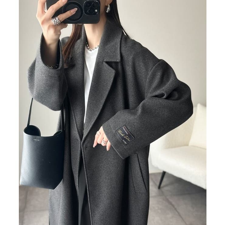 定番、レトロシルエット。ダブルテーラードロングコート | Classical Elf  | 詳細画像23 