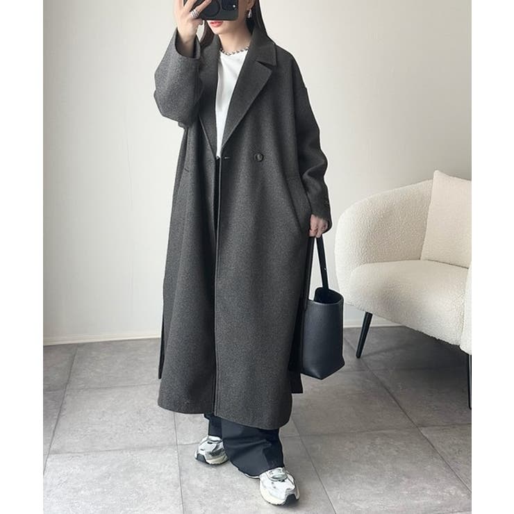 定番、レトロシルエット。ダブルテーラードロングコート | Classical Elf  | 詳細画像24 