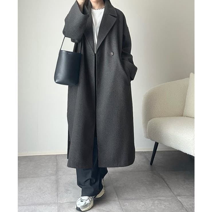 定番、レトロシルエット。ダブルテーラードロングコート | Classical Elf  | 詳細画像25 