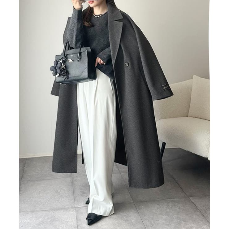 定番、レトロシルエット。ダブルテーラードロングコート | Classical Elf  | 詳細画像26 