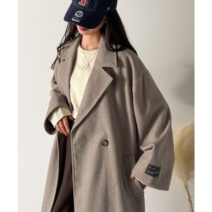 定番、レトロシルエット。ダブルテーラードロングコート | Classical Elf  | 詳細画像30 