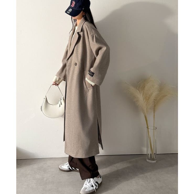 定番、レトロシルエット。ダブルテーラードロングコート | Classical Elf  | 詳細画像35 