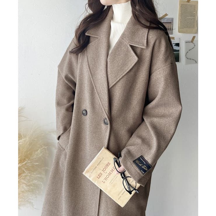 定番、レトロシルエット。ダブルテーラードロングコート | Classical Elf  | 詳細画像36 