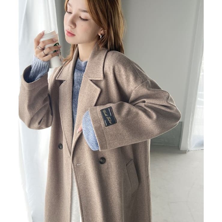 定番、レトロシルエット。ダブルテーラードロングコート | Classical Elf  | 詳細画像38 