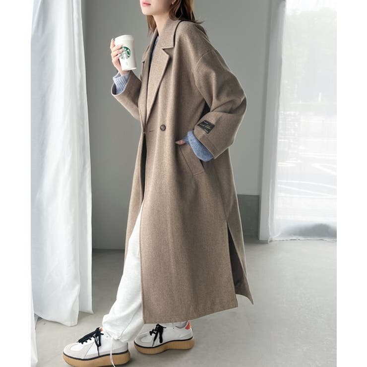 定番、レトロシルエット。ダブルテーラードロングコート | Classical Elf  | 詳細画像39 