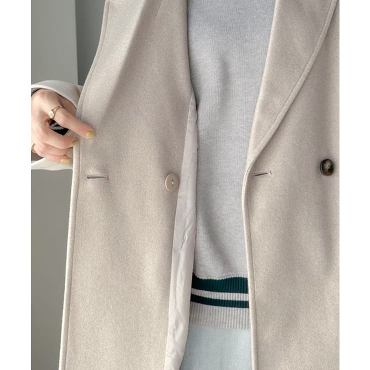 定番、レトロシルエット。ダブルテーラードロングコート | Classical Elf  | 詳細画像41 