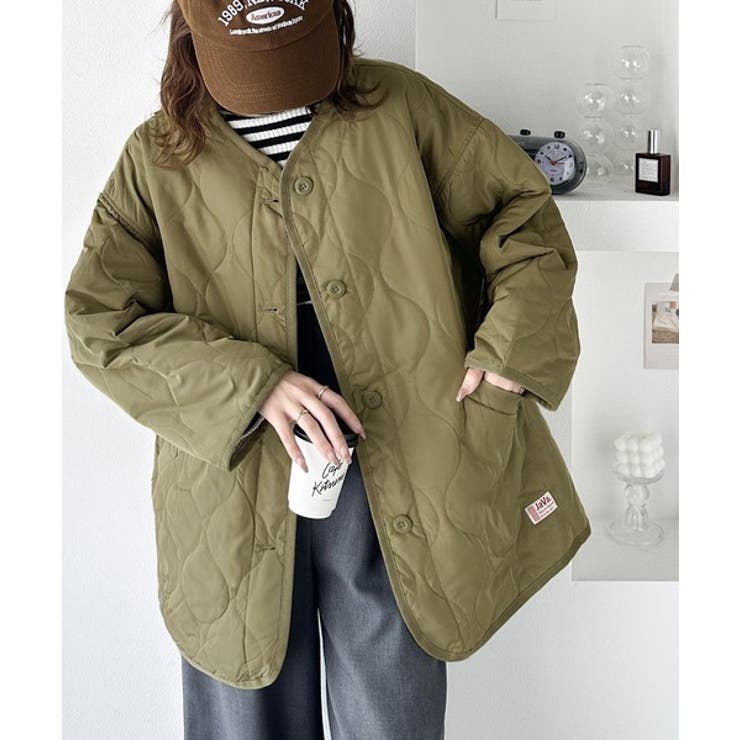 大人のこなれ感。ノーカラーキルティングジャケット | Classical Elf  | 詳細画像48 