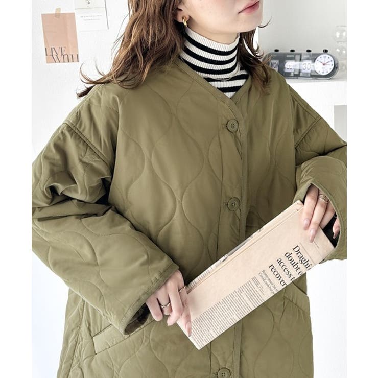 大人のこなれ感。ノーカラーキルティングジャケット | Classical Elf  | 詳細画像49 