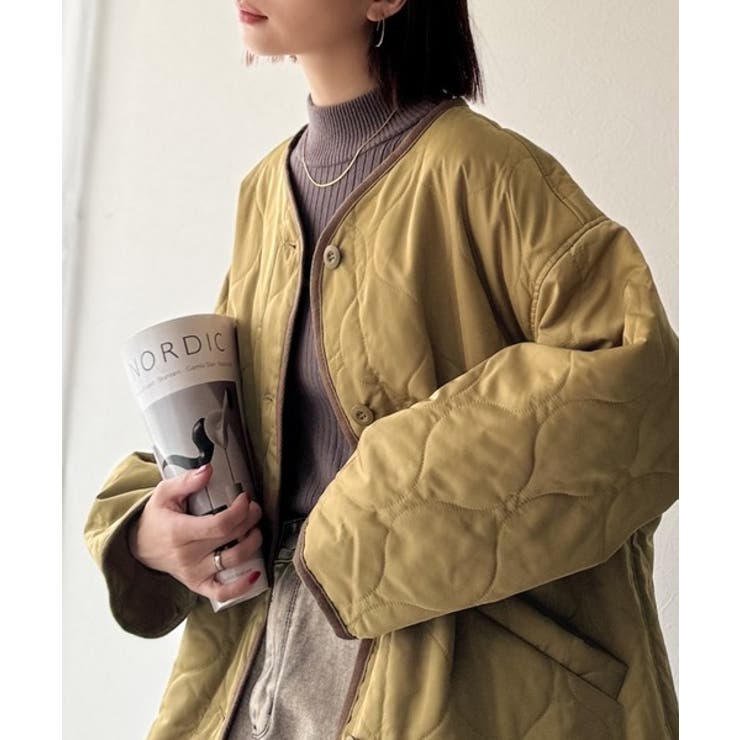 大人のこなれ感。ノーカラーキルティングジャケット | Classical Elf  | 詳細画像54 