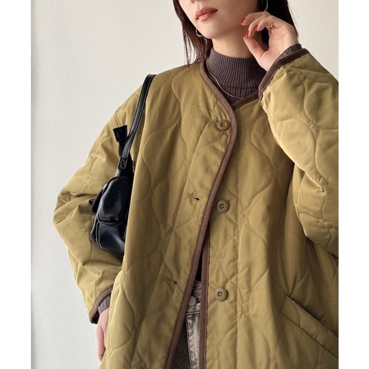 大人のこなれ感。ノーカラーキルティングジャケット | Classical Elf  | 詳細画像57 