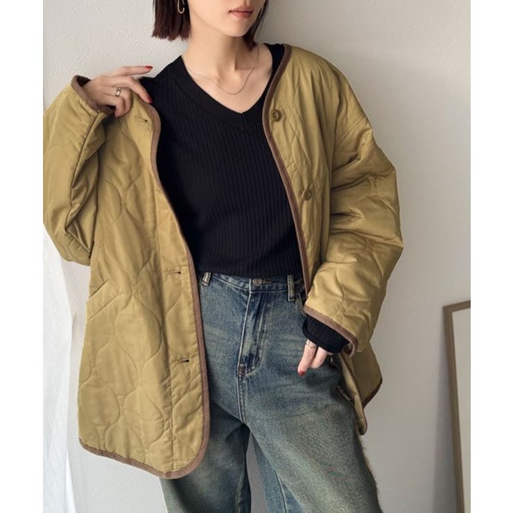 大人のこなれ感。ノーカラーキルティングジャケット | Classical Elf  | 詳細画像58 