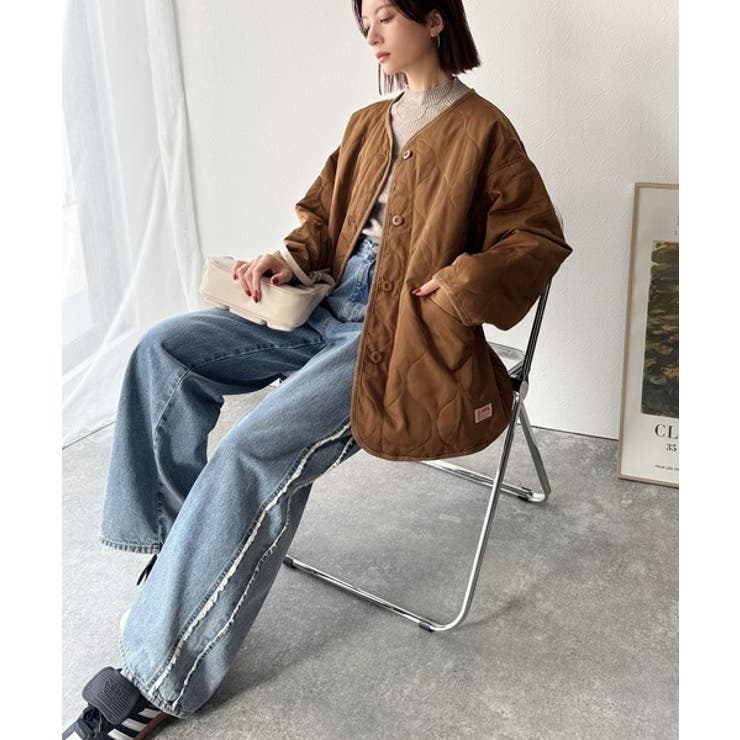 大人のこなれ感。ノーカラーキルティングジャケット | Classical Elf  | 詳細画像61 