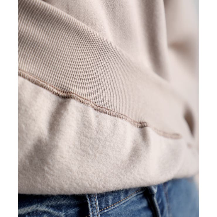 バックステッチショート丈オーバーサイズシンプル無地スウェット(長袖) | Classical Elf  | 詳細画像20 