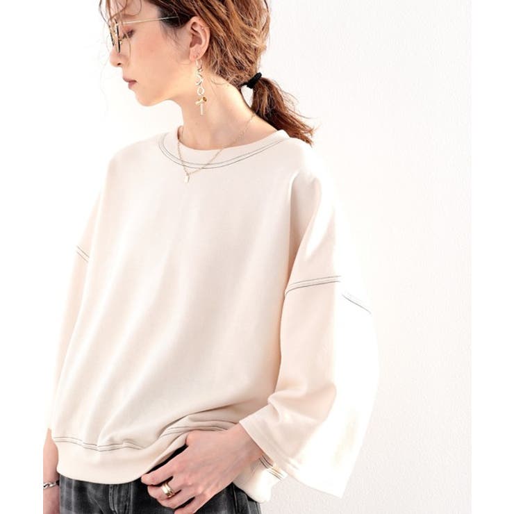 ステッチで1+。ゆったり5分袖スウェット | Classical Elf  | 詳細画像10 