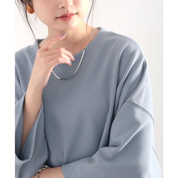 ステッチで1+。ゆったり5分袖スウェット | Classical Elf  | 詳細画像14 
