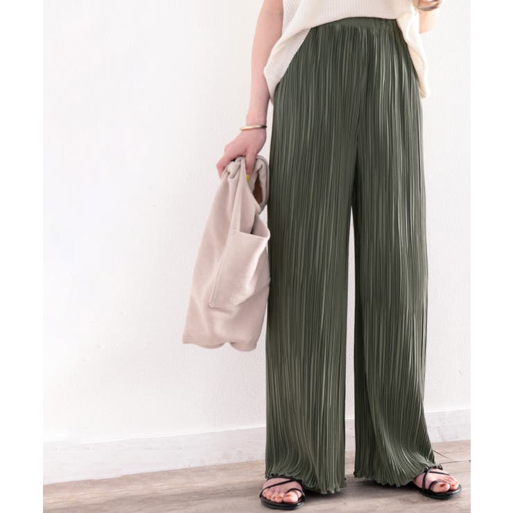 ISSEY MIYAKE PLEATS PLEASE Pants Khaki Green Size 3 Casual Pant