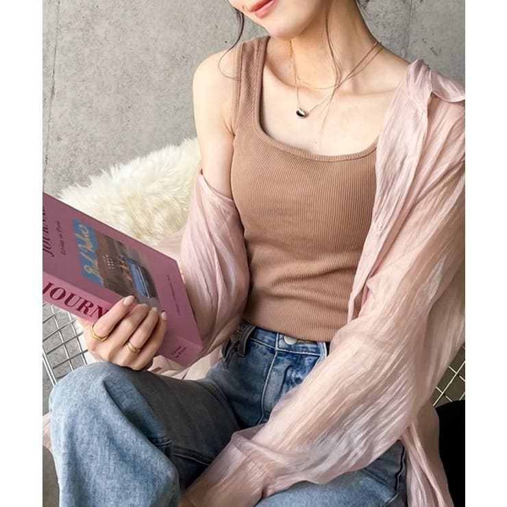 スクエアネック 無地リブタンクトップ | Classical Elf  | 詳細画像25 