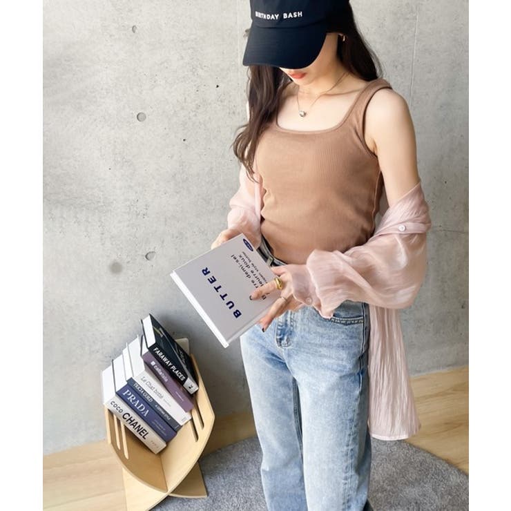 スクエアネック 無地リブタンクトップ | Classical Elf  | 詳細画像27 