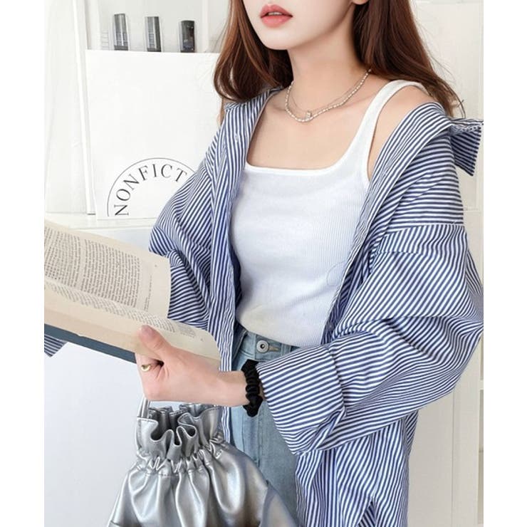 スクエアネック 無地リブタンクトップ | Classical Elf  | 詳細画像16 