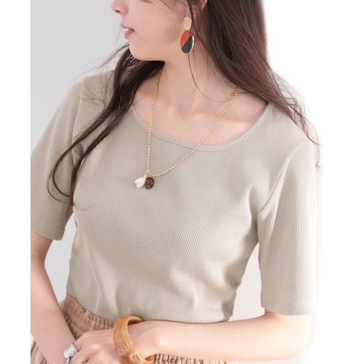 ショート丈 コットンリブカットソー(半袖) | Classical Elf  | 詳細画像15 