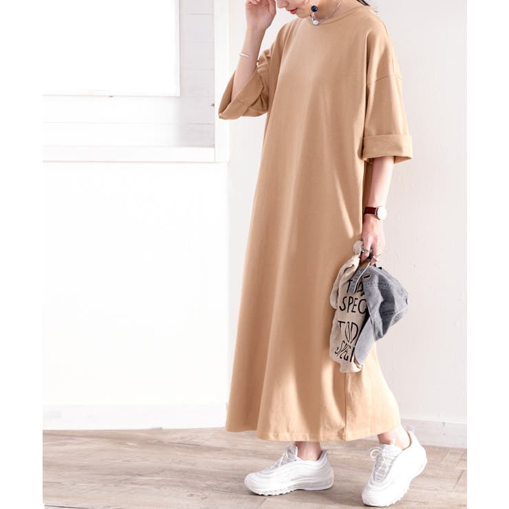 ゆったりロング丈スウェットワンピース 8分袖 八分袖 品番 Wz Classical Elf クラシカルエルフ のレディースファッション通販 Shoplist ショップリスト