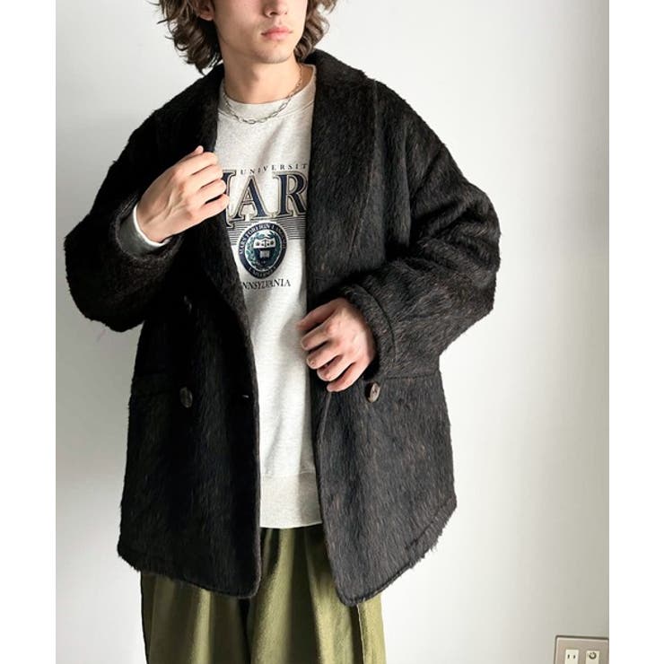 OLD TIMEY PRODUCTS様用コート ジャケット　ウール 気軽に羽織れる大人のアウター。ミックスシャギーダブルジャケット