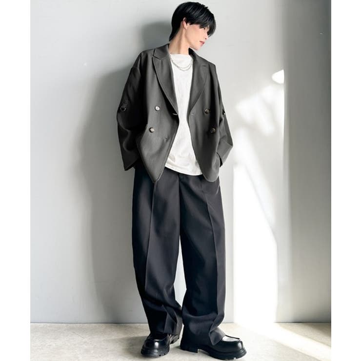 メンズの必需品。オーバーサイズ袖ロールアップドレープダブル