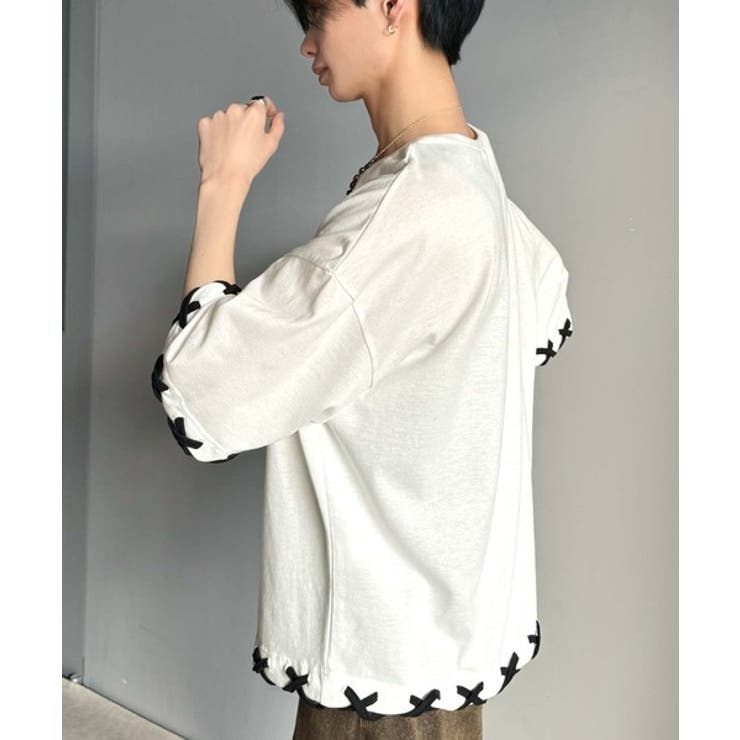 トレンドライクなゆるシルエット。【メンズ】ステッチデザインTシャツ（半袖） | Classical Elf Men | 詳細画像7 