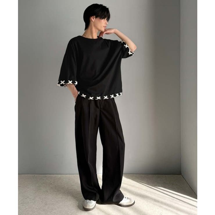 トレンドライクなゆるシルエット。【メンズ】ステッチデザインTシャツ（半袖） | Classical Elf Men | 詳細画像9 