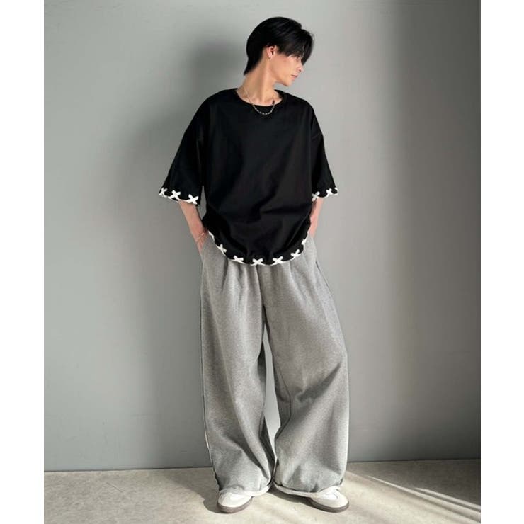 トレンドライクなゆるシルエット。【メンズ】ステッチデザインTシャツ（半袖） | Classical Elf Men | 詳細画像12 