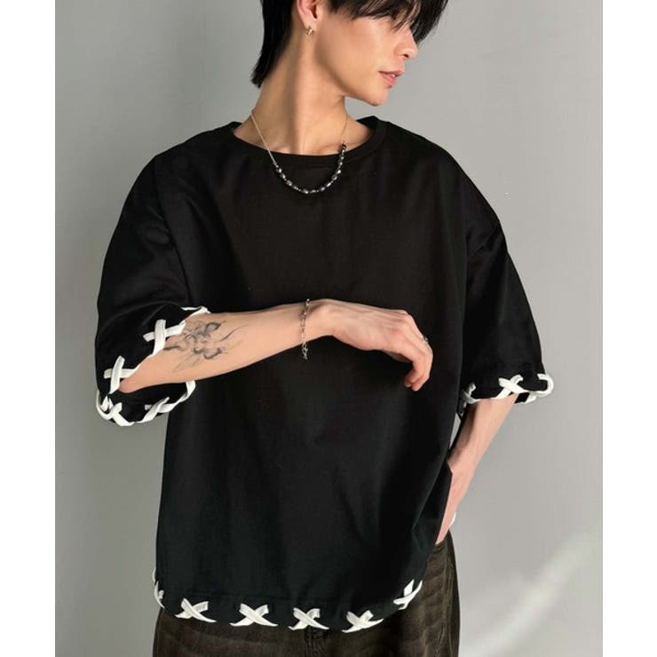 トレンドライクなゆるシルエット。【メンズ】ステッチデザインTシャツ（半袖） | Classical Elf Men | 詳細画像13 