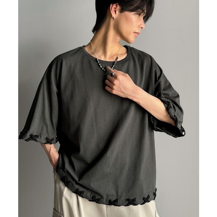 トレンドライクなゆるシルエット。【メンズ】ステッチデザインTシャツ（半袖） | Classical Elf Men | 詳細画像16 