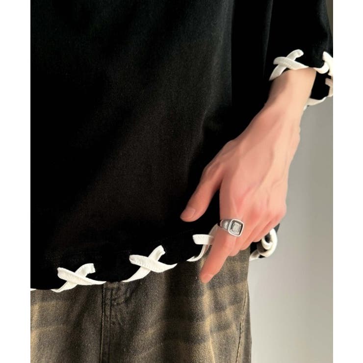 トレンドライクなゆるシルエット。【メンズ】ステッチデザインTシャツ（半袖） | Classical Elf Men | 詳細画像24 