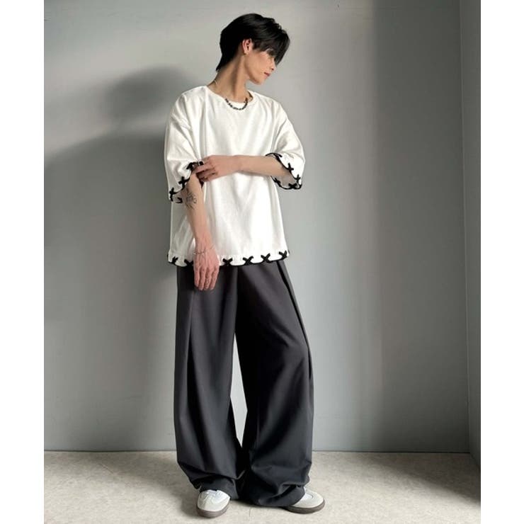 トレンドライクなゆるシルエット。【メンズ】ステッチデザインTシャツ（半袖） | Classical Elf Men | 詳細画像3 