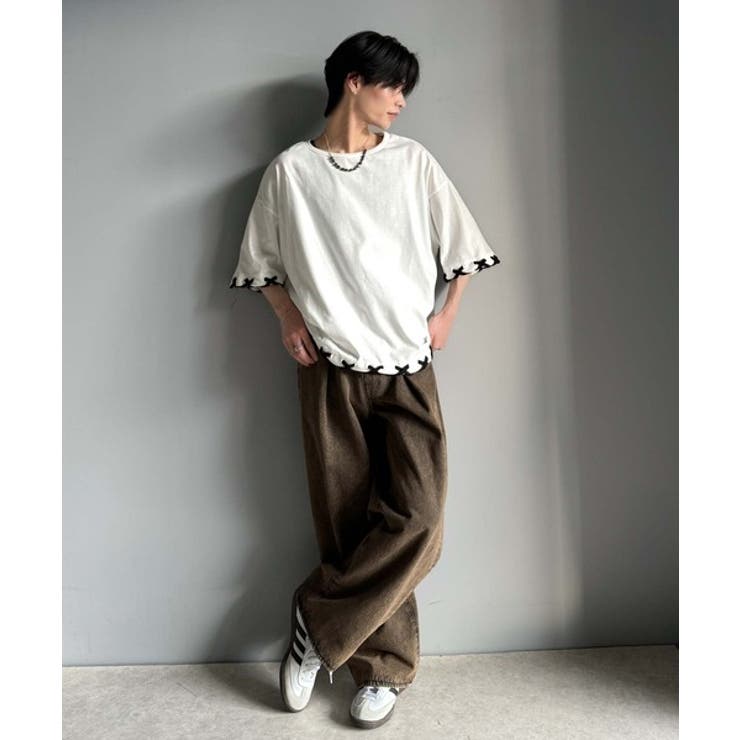 トレンドライクなゆるシルエット。【メンズ】ステッチデザインTシャツ（半袖） | Classical Elf Men | 詳細画像6 