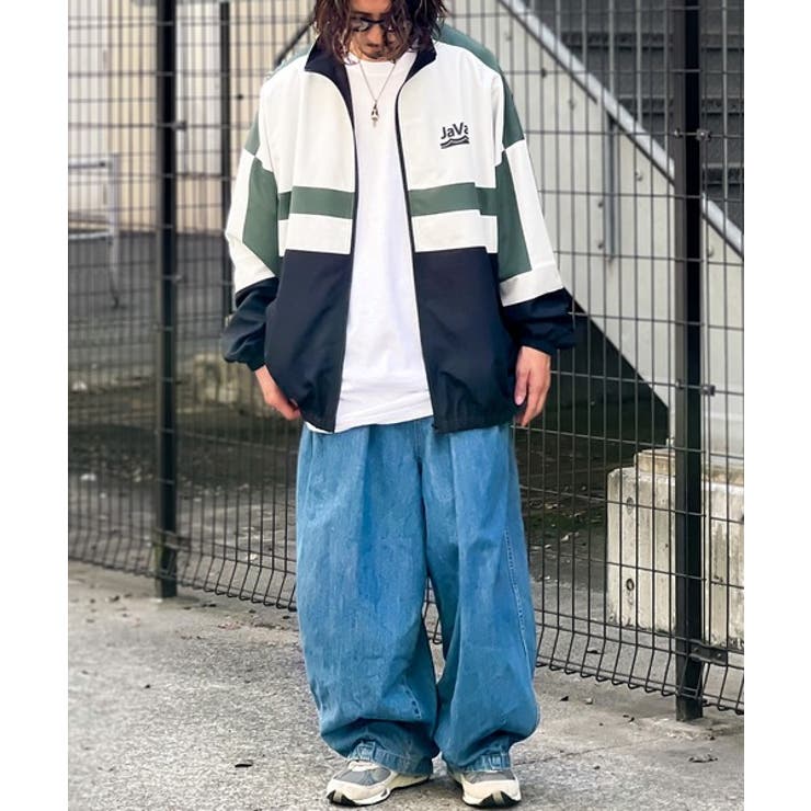 JaVaジャバ コラボ》シャカシャカ配色切替えブルゾン[品番