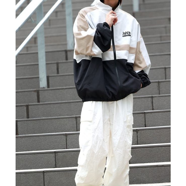 JaVaジャバ コラボ》シャカシャカ配色切替えブルゾン[品番