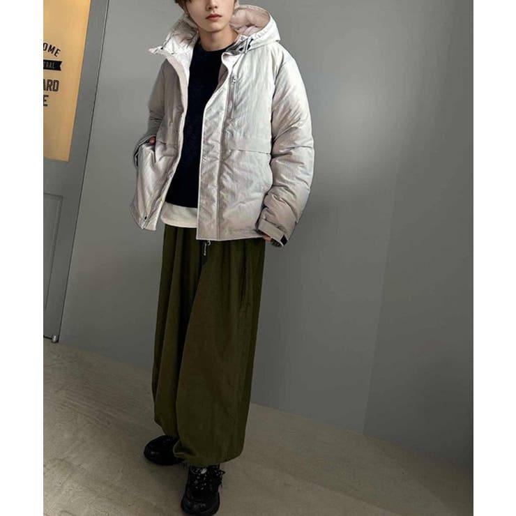 大人のシンプルカジュアル。中綿スタンドネックフーディージャケット | Classical Elf Men | 詳細画像6 