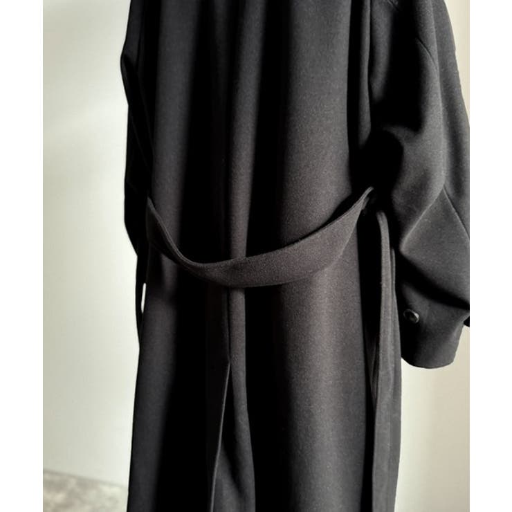 魅せ方、自由自在。襟2way比翼仕立てニットメルトンスタンドステンカラーコート | Classical Elf Men | 詳細画像12 