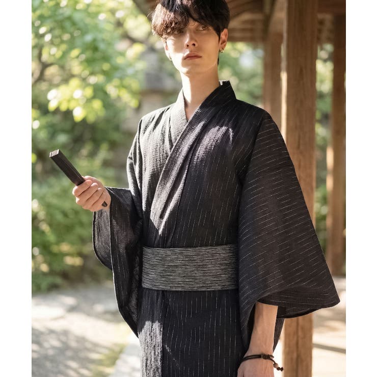 【5点セット】届いたその日から楽しめる。綿100％しじら織りメンズ浴衣 | Classical Elf Men | 詳細画像8 
