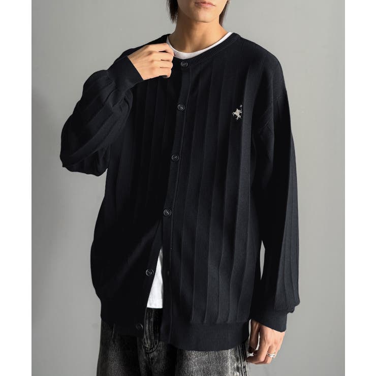 知的に決まる、メンズの上品シンプル。胸刺繍タック編みカーディガン（長袖） | Classical Elf Men | 詳細画像15 