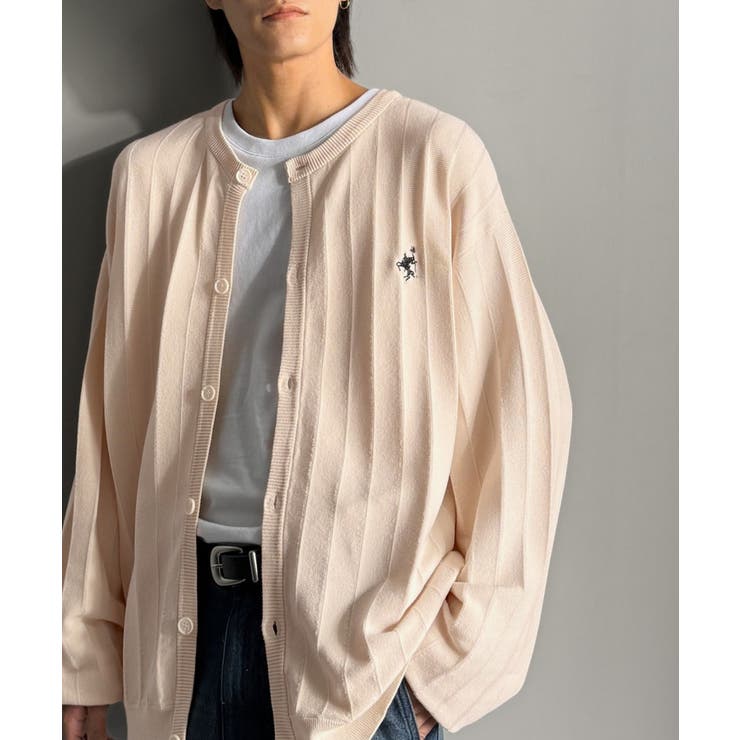 知的に決まる、メンズの上品シンプル。胸刺繍タック編みカーディガン（長袖） | Classical Elf Men | 詳細画像2 