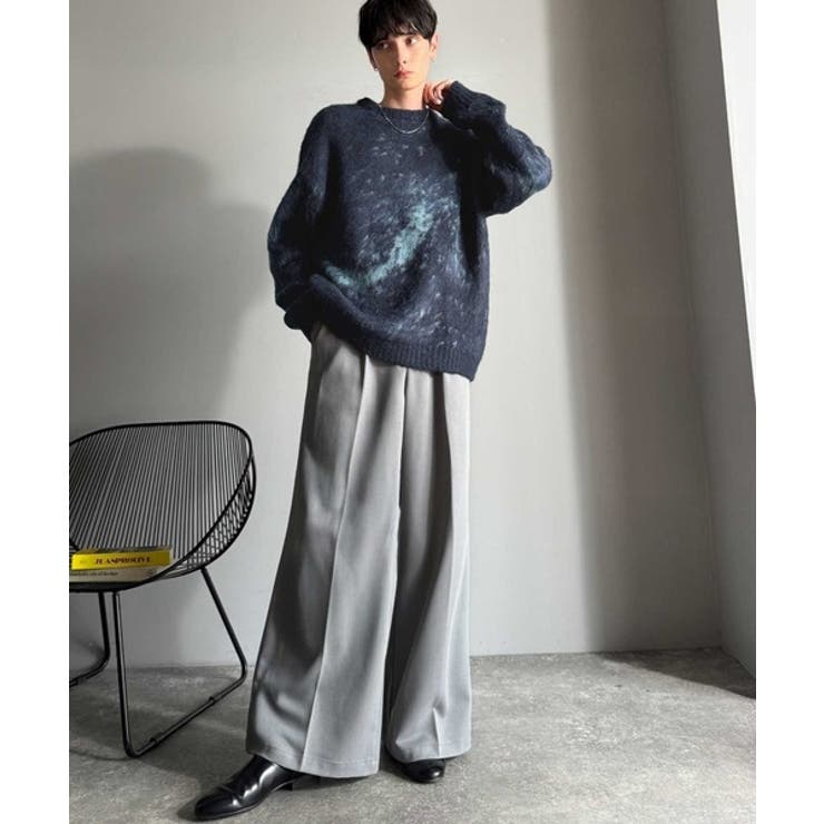 まるで毛布。」モヘアライクシャギー素材クルーネックセーター Mohair