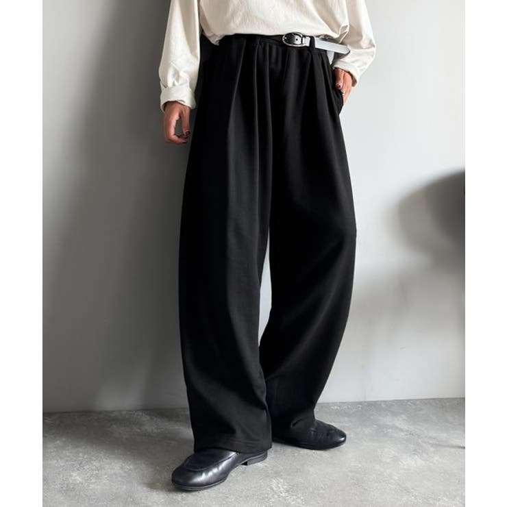 「まるでスラックス！」ベルトループ付き2タックカーブシルエットスウェットパンツ | Classical Elf Men | 詳細画像9 