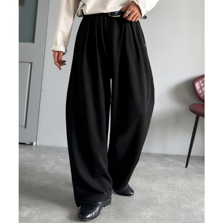 「まるでスラックス！」ベルトループ付き2タックカーブシルエットスウェットパンツ | Classical Elf Men | 詳細画像10 